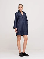 Italian Denim Kaftan Mini Dress