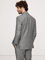 Italian Houndstooth Double-Breasted Suit Jacket