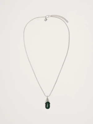 Malachite Teardrop Pendant Necklace