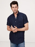 Standard-Fit Linen Short-Sleeve Shirt