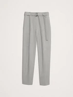 High-Rise Barrel Italian Wool Pant