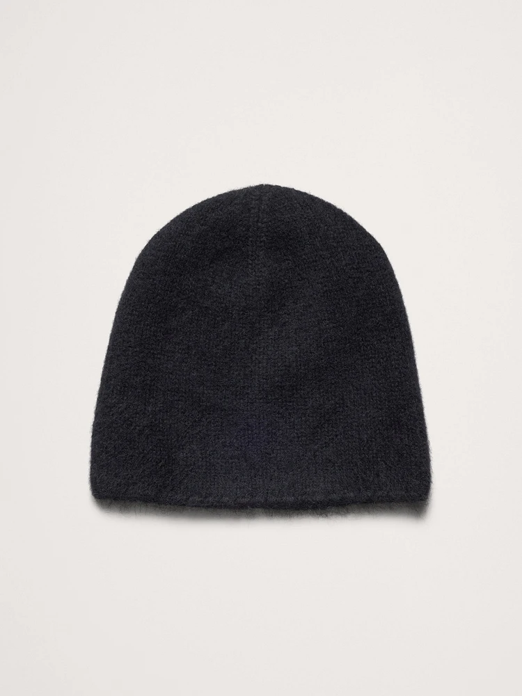 Brushed Wool-Cashmere Beanie