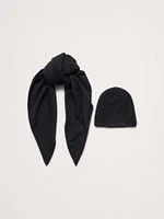 Brushed Wool-Cashmere Triangle Scarf