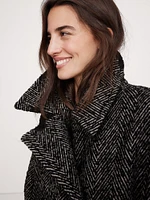 Oversized Herringbone Car Coat