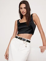 Leather Drop-Chain Belt