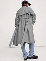 Water-Repellant Italian Wool Trench Coat