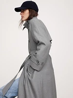 Water-Repellant Italian Wool Trench Coat