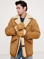 Shearling Gloves by Crown Cap