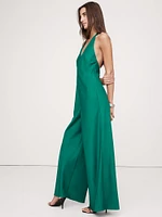 Satin Halter Jumpsuit