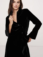 Velvet Asymmetrical Shirt