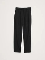 High-Rise Barrel Italian Wool Pant