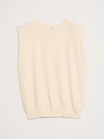 Cashmere Padded-Shoulder Top