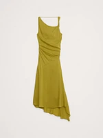 Crepe Twist-Shoulder Dress