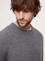 Merino-Cashmere Waffle-Knit Sweater