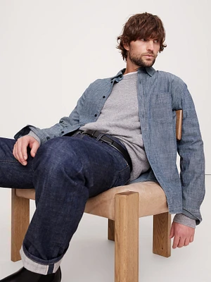 Standard-Fit Chambray Shirt