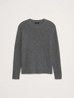 Merino-Cashmere Waffle-Knit Sweater