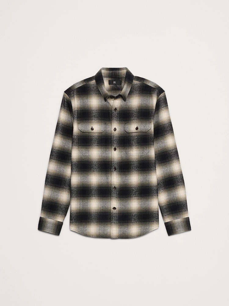 Standard-Fit Plaid Twill Overshirt