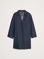 Italian Denim Kaftan Mini Dress