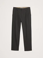 Pleated Cropped Italian-Stretch Chino