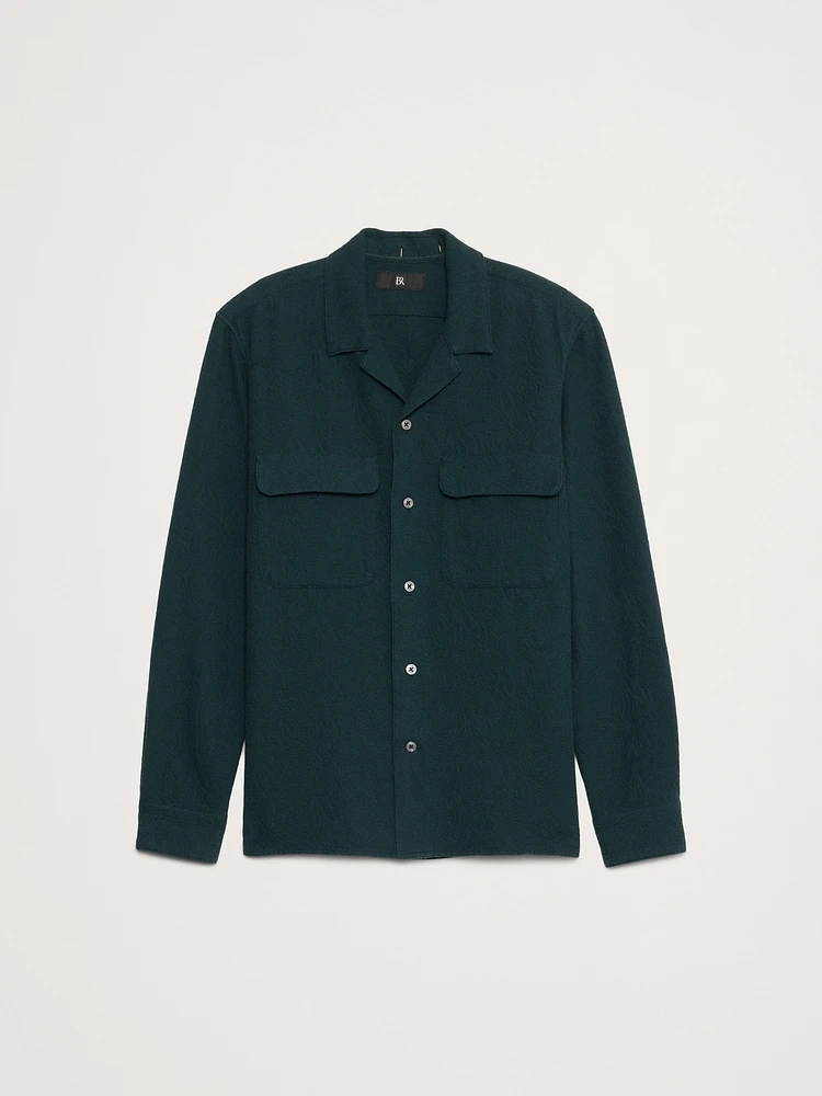 Standard-Fit Jacquard Resort Overshirt