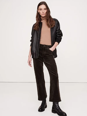 Ultra High-Rise Wide-Leg Crop Corduroy Pant