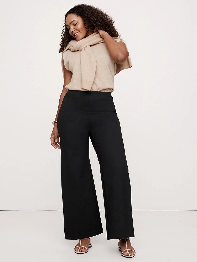 High-Rise Wide-Leg Cropped Everywhere Ponte Pant