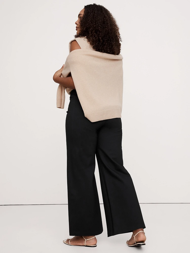 High-Rise Wide-Leg Cropped Everywhere Ponte Pant