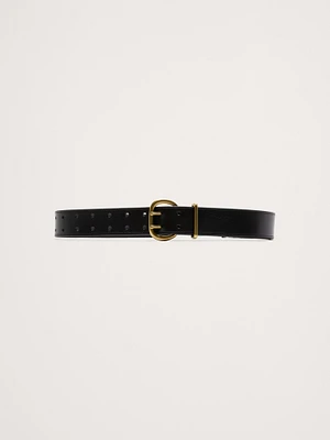 Leather Double-Punch Waist Belt