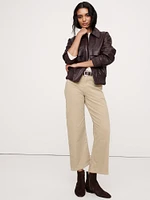 Ultra High-Rise Wide-Leg Crop Corduroy Pant