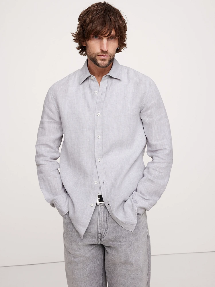 Slim-Fit Linen Shirt