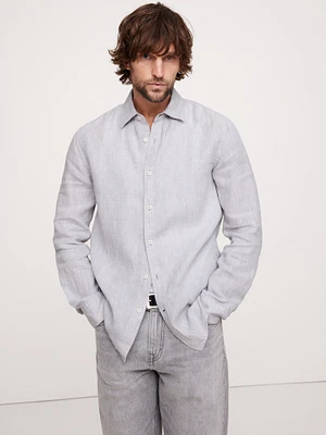 Slim-Fit Linen Shirt