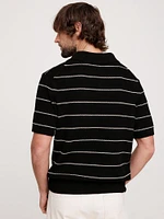 Cotton-Blend Sweater Polo