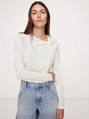 Silky Cotton Twist T-Shirt