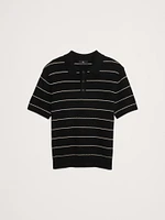 Cotton-Blend Sweater Polo