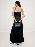 Bias-Cut Silk Maxi Dress