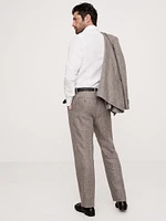 Herringbone Linen Straight Suit Pant