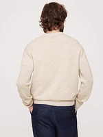 Cashmere-Linen Crew-Neck Sweater