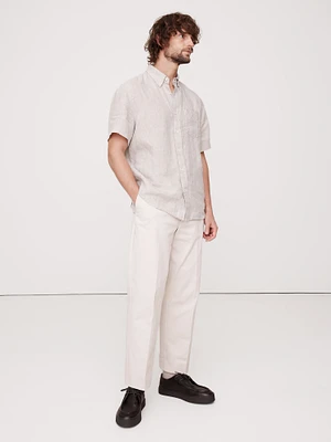 Standard-Fit Linen Short-Sleeve Shirt