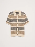 Stripe Polo Cardigan