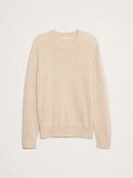 Cashmere-Linen Crew-Neck Sweater