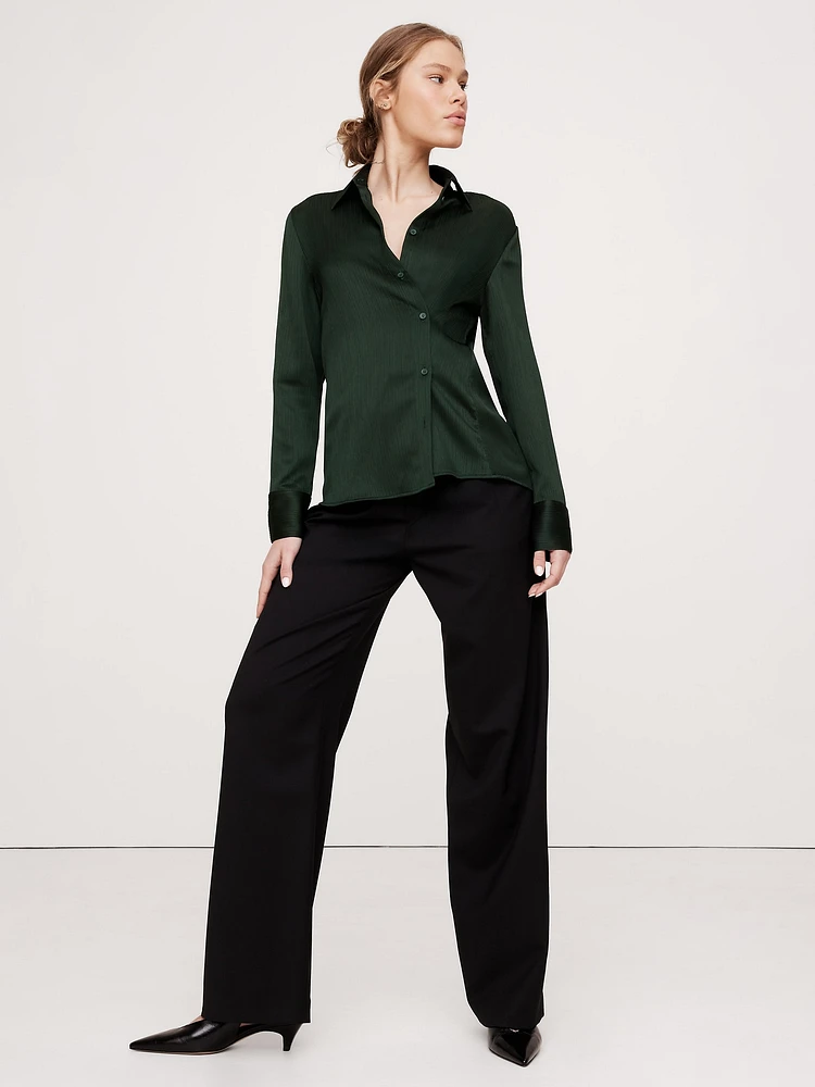 Crinkle Asymmetrical Shirt