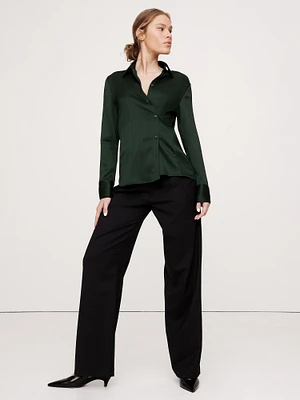 Crinkle Asymmetrical Shirt