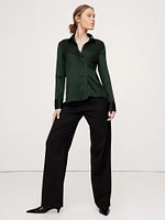 Crinkle Asymmetrical Shirt