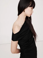 Everywhere Ponte One-Shoulder Top