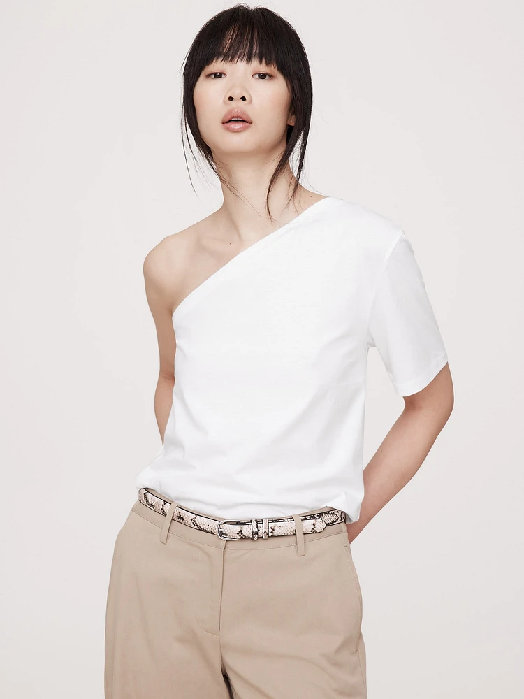 Cotton One-Shoulder Top