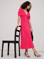 Silk Crepe Maxi Dress