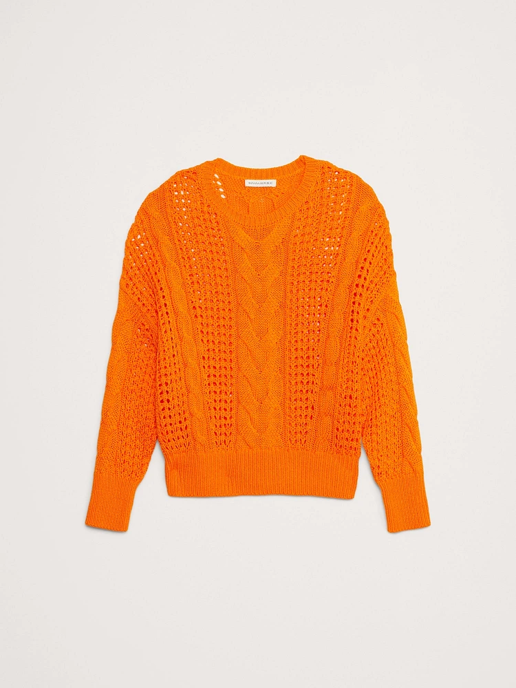 Cotton Cable-Knit Sweater