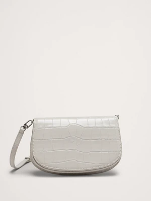 Embossed Leather Crossbody Bag