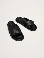 Leather Knot Slide Sandal