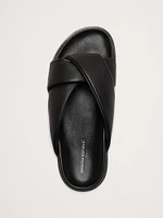 Leather Knot Slide Sandal